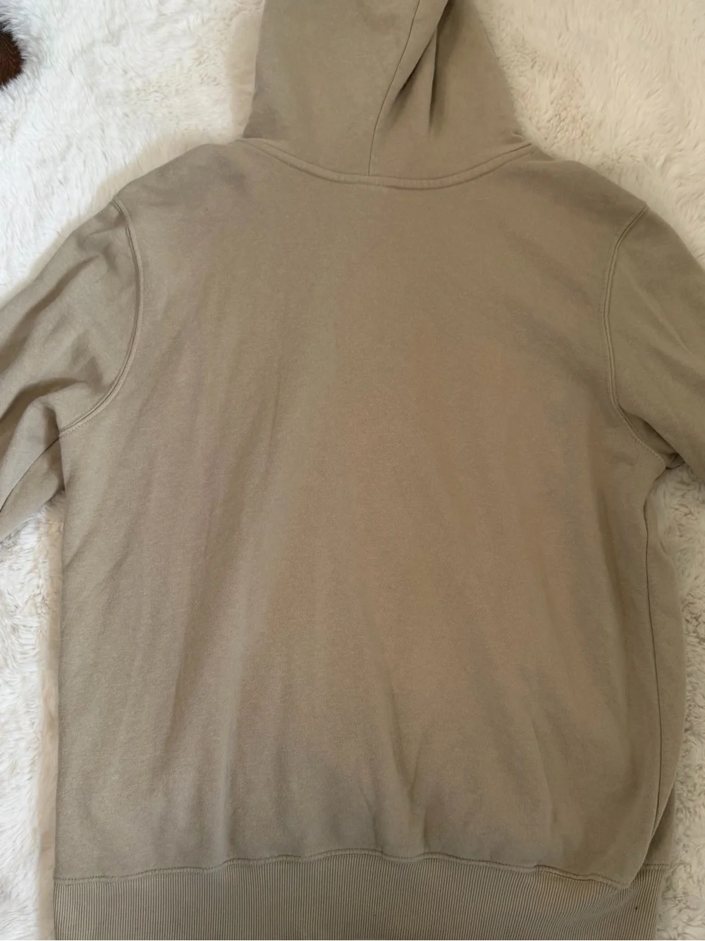 The North Face Men’s Taupe Crewneck Hoodie with Camouflage Logo